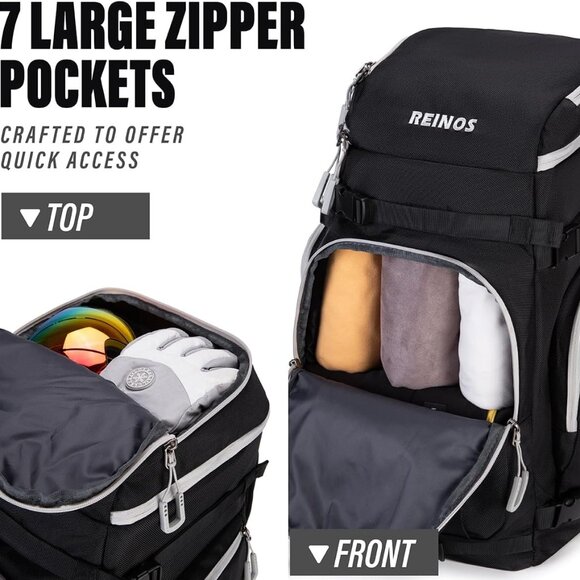 Travel Ski Boot Bag Backpack  60L - Picture 5 of 8